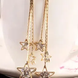 AVANT-GARDE PARIS Gold-Plated Star Shaped Drop Earrings-image-18
