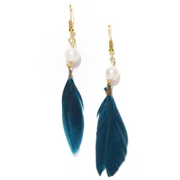 OOMPH Feather Shaped Drop Earrings-51