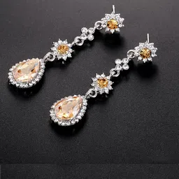 AVANT-GARDE PARIS Silver-Plated Teardrop Shaped Drop Earrings-image-98