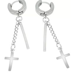 KRYSTALZ Silver-Plated Geometric Shaped Drop Earrings-10