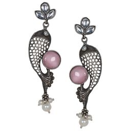 FIROZA Animal Shaped Artificial Stones Drop Earrings-26