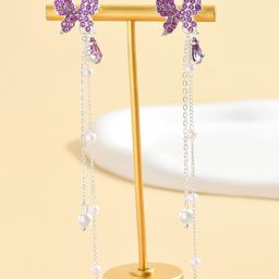Krelin Silver-Plated Butterfly Shaped Drop Earrings-image-50