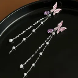Krelin Silver-Plated Contemporary Drop Earrings-image-53