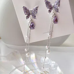 Krelin Silver-Plated Contemporary Drop Earrings-image-56