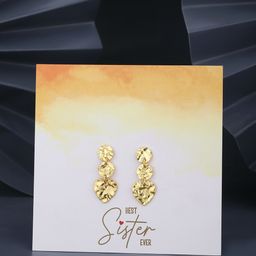 Carlton London Gold-Plating Heart shaped Drop Earrings-18