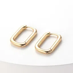 FIMBUL Gold-Plated Square Hoop Earrings-20