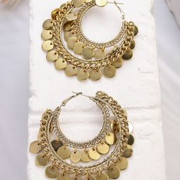 VESTIDO MODAS Gold-Plated Crescent Shaped Chandbalis-image-2