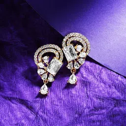 HOT AND BOLD Gold-Toned Classic Drop Earrings-image-47
