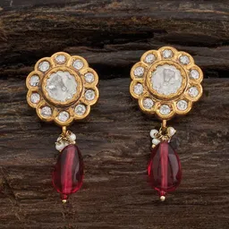 Kushal's Fashion Jewellery Kundan Studded Drop Earrings-image-79