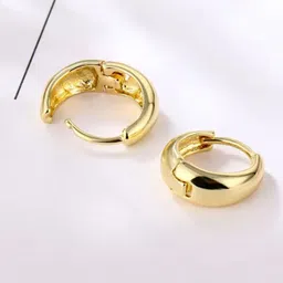 KARISHMA KREATIONS Gold-Plated Classic Hoop Earrings-image-43