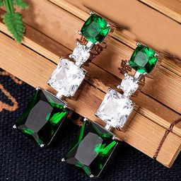 Jewels Galaxy Silver-Plated Geometric Drop Earrings-2