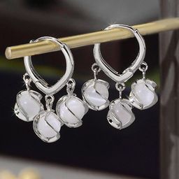 PRIVIU Silver Plated Contemporary Hoop Earrings-20