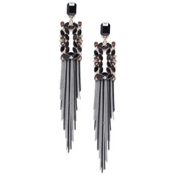 DressBerry Black Contemporary Drop Earrings-43