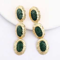 Bellofox Gold Artificial Stones Beaded Contemporary Drop Earrings-image-53