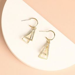 SOHI Gold-Plated Stone-Studded Contemporary Half Hoop Earrings-25