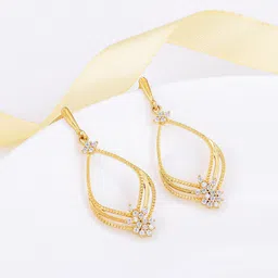 GIVA 925 Sterling Silver Gold-Plated Contemporary Drop Earrings-4