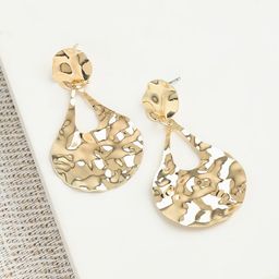 SOHI Gold-Plated Contemporary Drop Earrings-35