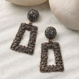 SOHI Gold-Plated Geometric-Shaped Drop Earrings-79