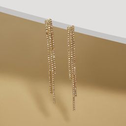 AMI Gold-Plated Contemporary Chandelier Drop Earrings-image-6