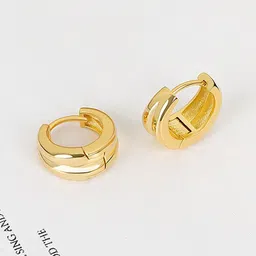 MYKI Gold-Plated Stainless Steel Circular Hoop Earrings-16