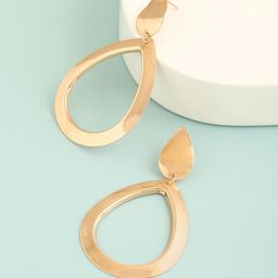SOHI Women Gold Plated Teardrop Shaped Drop Earrings-39