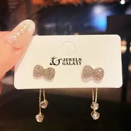 Jewels Galaxy Gold Plated Contemporary Drop Earrings-21