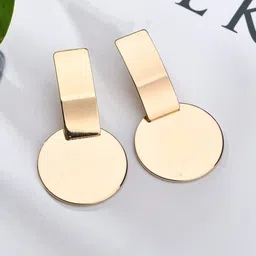 Jewels Galaxy Gold-Plated Contemporary Drop Earrings-3