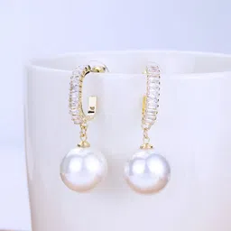 Jewels Galaxy Gold Plated Contemporary Drop Earrings-34