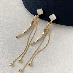 Jewels Galaxy Gold-Plated Contemporary Drop Earrings-38