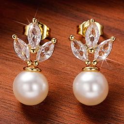 Jewels Galaxy Gold-Plated Contemporary Drop Earrings-15