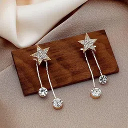 Jewels Galaxy Gold-Plated Contemporary Drop Earrings-14