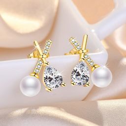Jewels Galaxy Gold Plated Drop Earrings-image-12