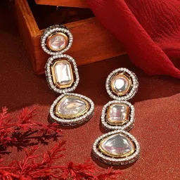Zaveri Pearls Contemporary Drop Earrings-17