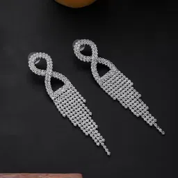Mali Fionna Silver-Plated Contemporary Drop Earrings-image-49
