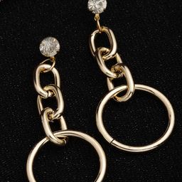 VOGUE PANASH Gold-Plated Contemporary Drop Earrings-18