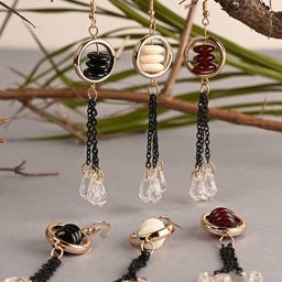 BuckleUp Set Of 3 Contemporary Drop Earrings-18