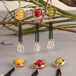 BuckleUp Pack Of 3 Contemporary Drop Earrings-25