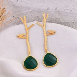 Silvermerc Designs Gold Plated Drop Earrings-image-48