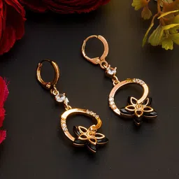 aadita Rose Gold Contemporary Drop Earrings-54