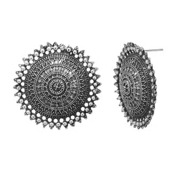 The Pari Rhodium Plated Stud Earrings-image-76