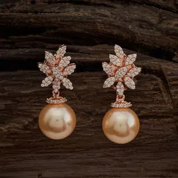 Kushal's Fashion Jewellery Rose Gold-Plated Cubic Zirconia Studded Studs Earrings-image-37