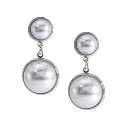 Shining Jewel - By Shivansh Silver -Plated Contemporary Beaded Drop Earrings-image-38