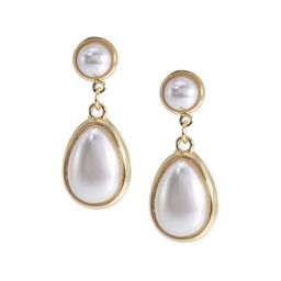 Shining Jewel - By Shivansh Gold-Plated Contemporary Beaded Drop Earrings-image-43