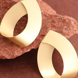 SOHI Gold-Toned Contemporary Hoop Earrings-image-44