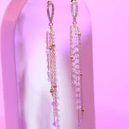 SOHI Gold-Plated Contemporary Drop Earrings-58