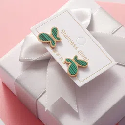 MYKI Gold-Plated Contemporary Stud Earrings-image-84