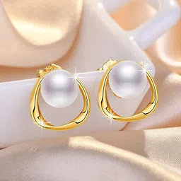 Jewels Galaxy Gold-Plated Contemporary Studs Earrings-image-84