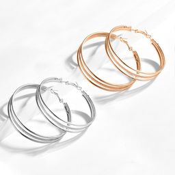 Unwind by Yellow Chimes Gold-Toned Contemporary Hoop Earrings-image-29