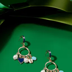 Zaveri Pearls Contemporary Hoop Earrings-44