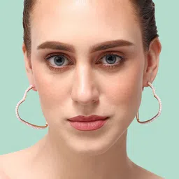 SOHI Gold Plated Contemporary Hoop Earrings-55